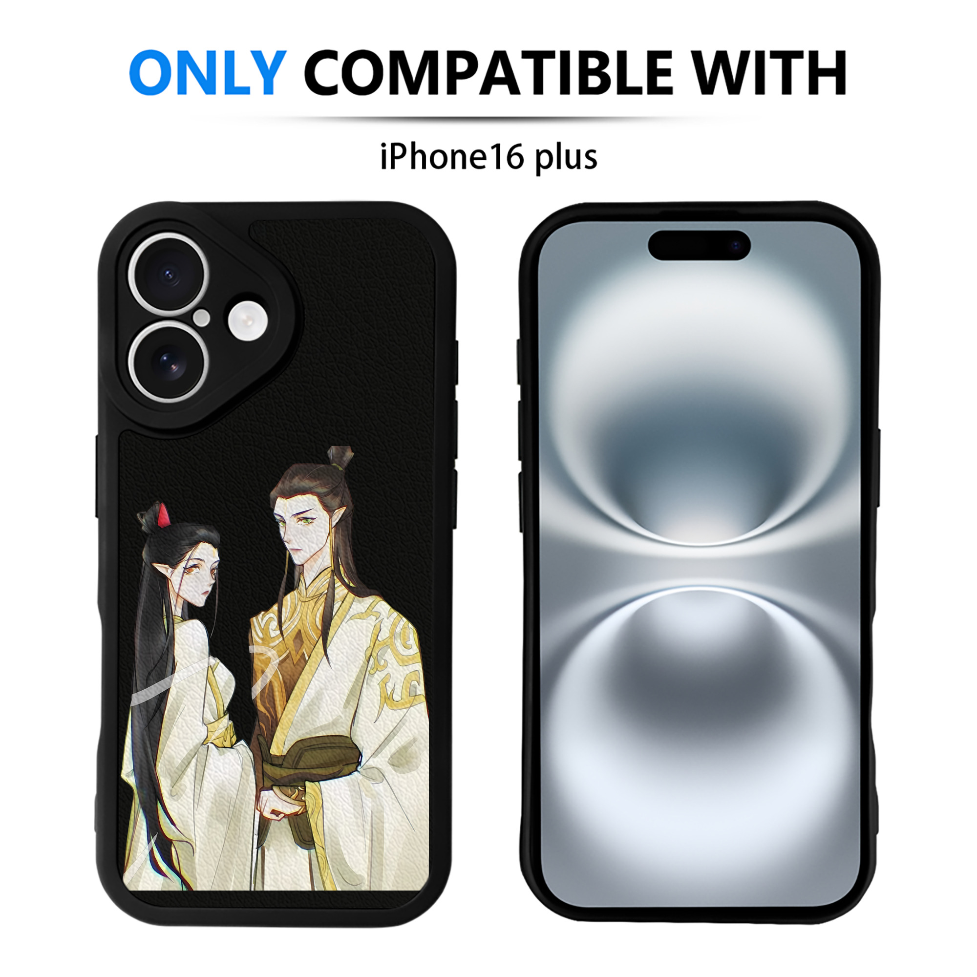 （画像用） Ne Zha 2 ナタ 魔童の大暴れ 【iPhone 16シリーズ対応】シリコンスマホケース（レザー調） 材質：シリコン